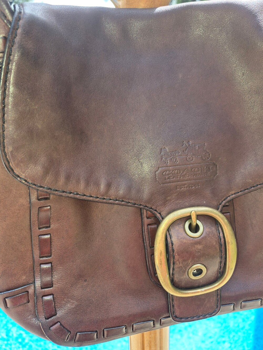 Vintage Coach Bleecker Legacy Tattersal Flap Shoulder Bag, Style 11419 - Picture 3 of 16